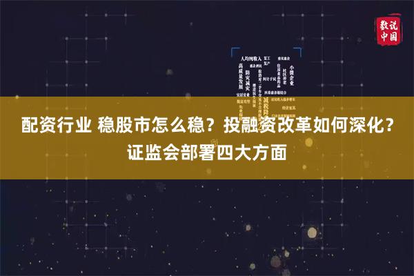 配资行业 稳股市怎么稳？投融资改革如何深化？证监会部署四大方面