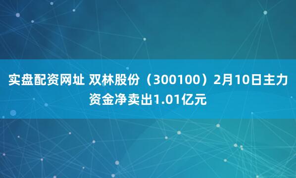 实盘配资网址 双林股份（300100）2月10日主力资金净卖出1.01亿元