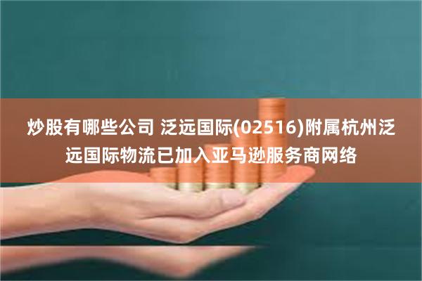 炒股有哪些公司 泛远国际(02516)附属杭州泛远国际物流已加入亚马逊服务商网络