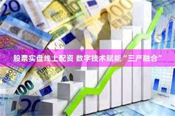 股票实盘线上配资 数字技术赋能“三产融合”
