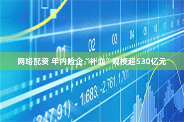 网络配资 年内险企“补血”规模超530亿元